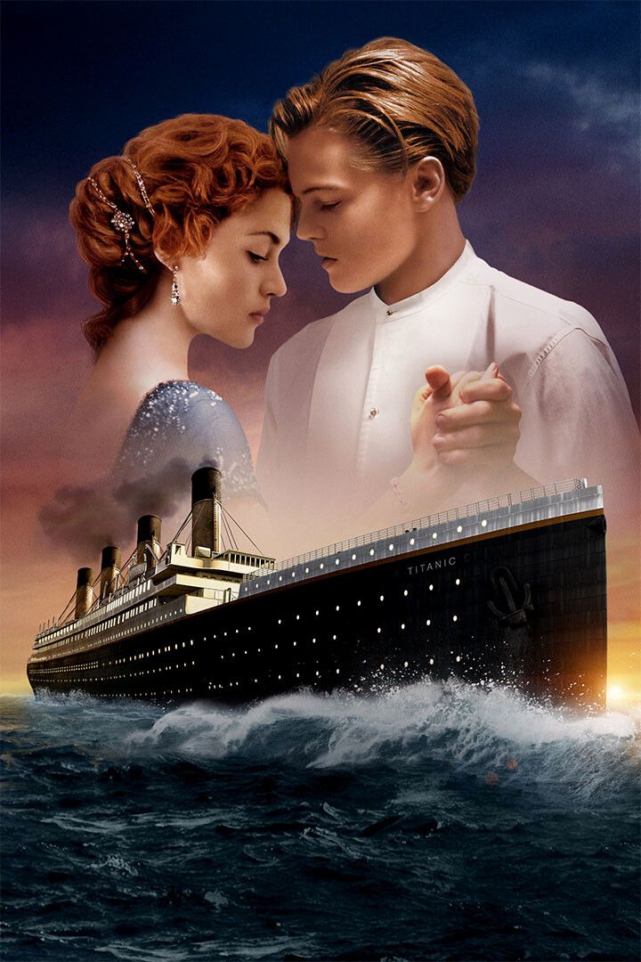 Hot Titanic Classic Movie Drama Romantic Print Fabric Wall Art Poster