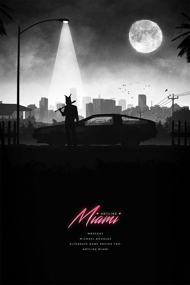 Hotline Miami Action Single Player Game Print Wall Art Home Decor Poster