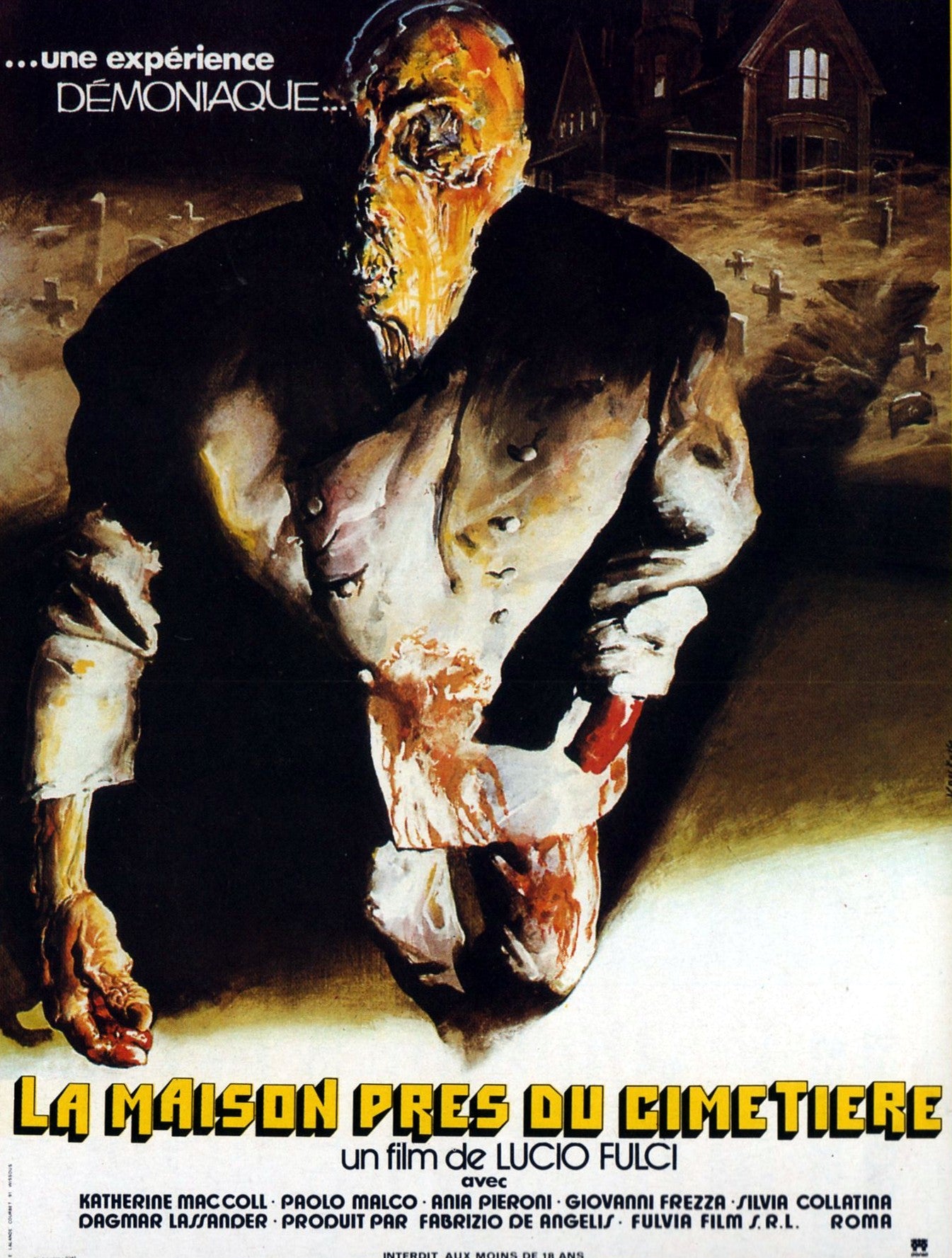 House By Cemetery 01 Movie Magnet