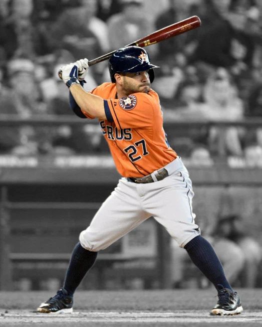 Houston Astros Jose Altuve Glossy Photo Baseball Poster Spotlight Print