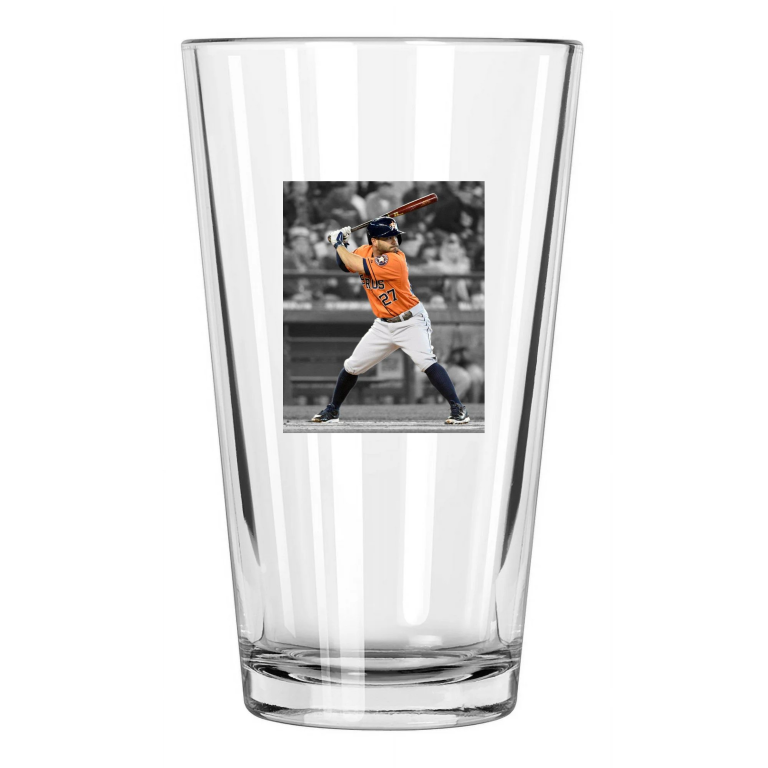 Houston Astros Jose Altuve Photo Baseball Spotlight Pint Beer Drinking Glass