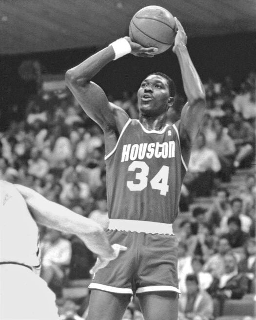Houston Rockets Hakeem Olajuwon Glossy Keychain Basketball Keychain Hof 08