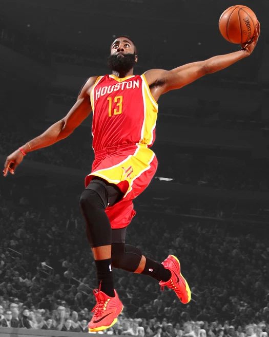 Houston Rockets James Harden Glossy Photo Spotlight Basketball Print Poster