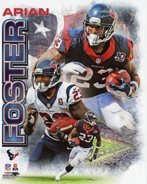 Houston Texans Arian Foster Glossy Keychain Nfl Football Keychain 1