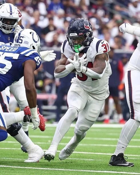 Houston Texans Dameon Pierce Glossy Keychain Football Print