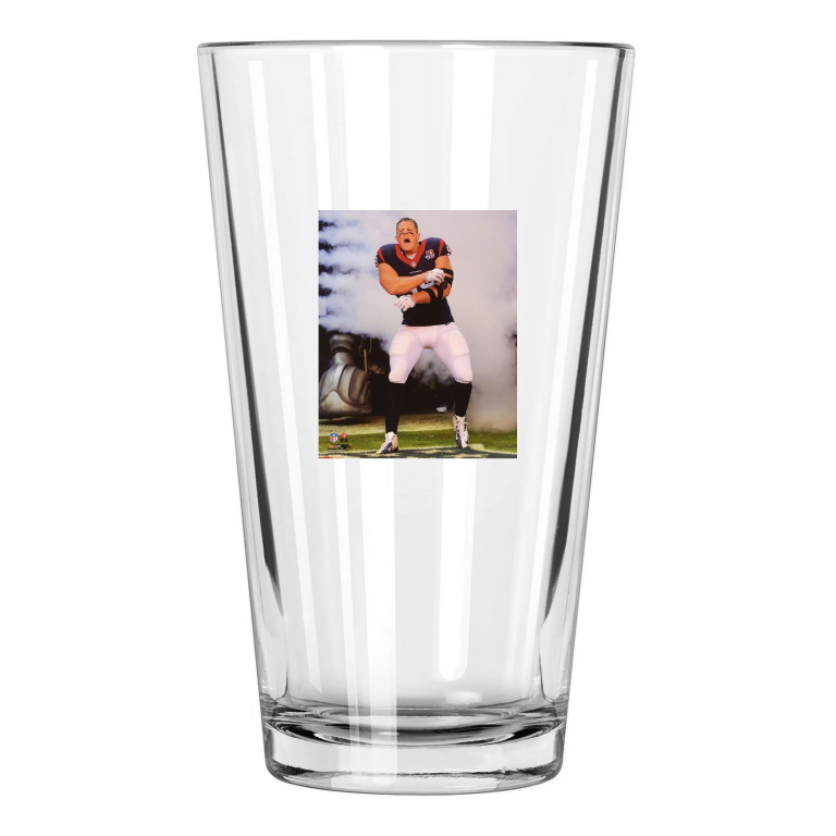 Houston Texans Jj Watt Photo Nfl Football Introductions Pint Beer Drinking Glass