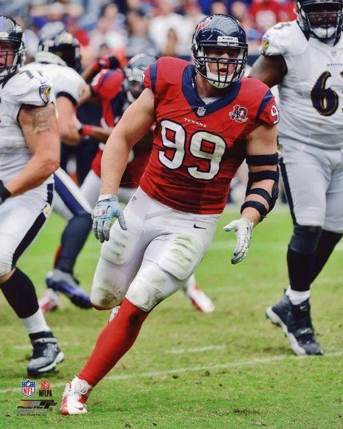 Houston Texans Justin Jj Watt Glossy Keychain Nfl Football Keychain