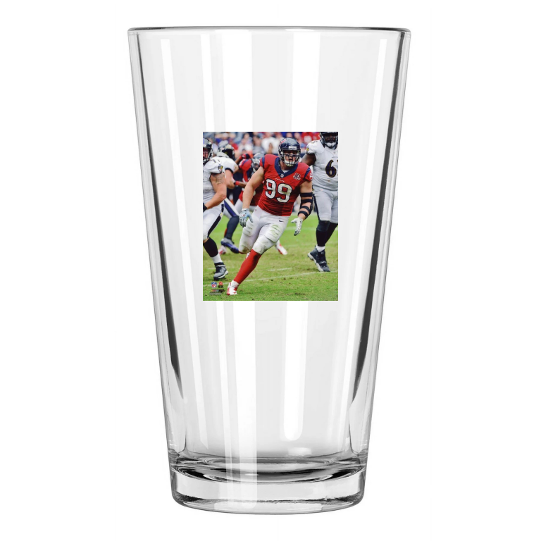 Houston Texans Justin Jj Watt Photo Nfl Football Pint Beer Drinking Glass