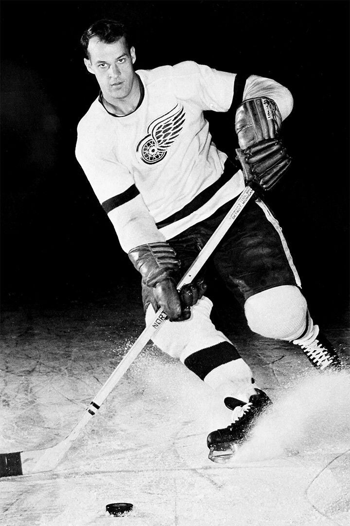 Howe Celebrity Ice Hockey Athlete Sports Wall Art Home Decor Poster
