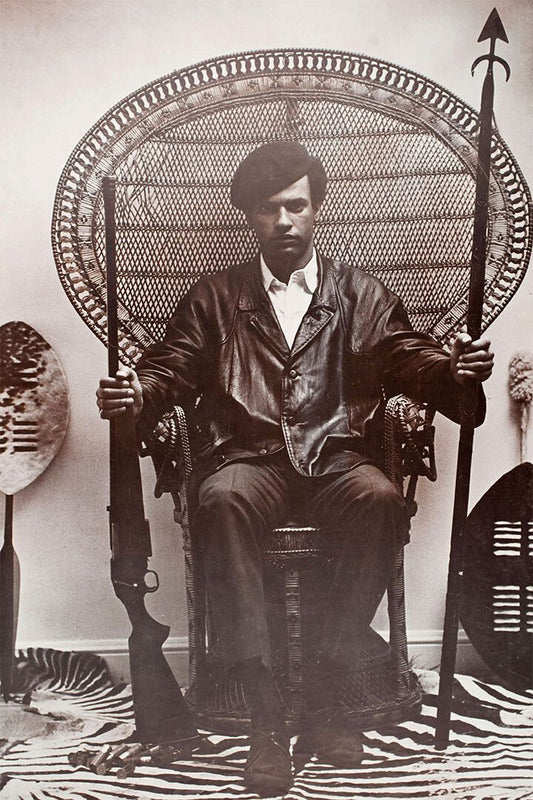 Huey Newton Seated In A Wicker Chair Painting Wall Art Home Decor Poster