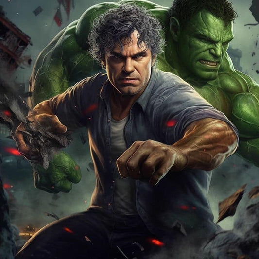 Hulk Action Portrait Print Poster