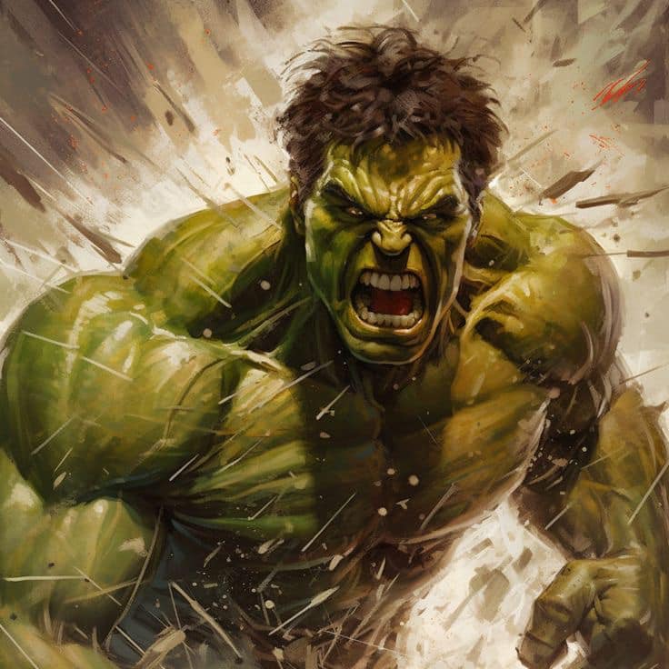 Hulk Action Portrait (3) Print Poster