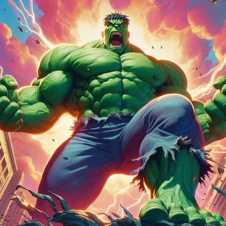 Hulk Action Portrait (4) Print Poster