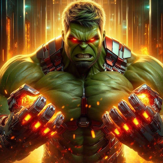 Hulk Action Pose Energetic Print Poster