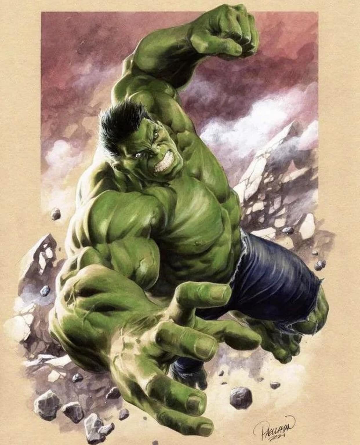 Hulk Action Pose (3) Print Poster