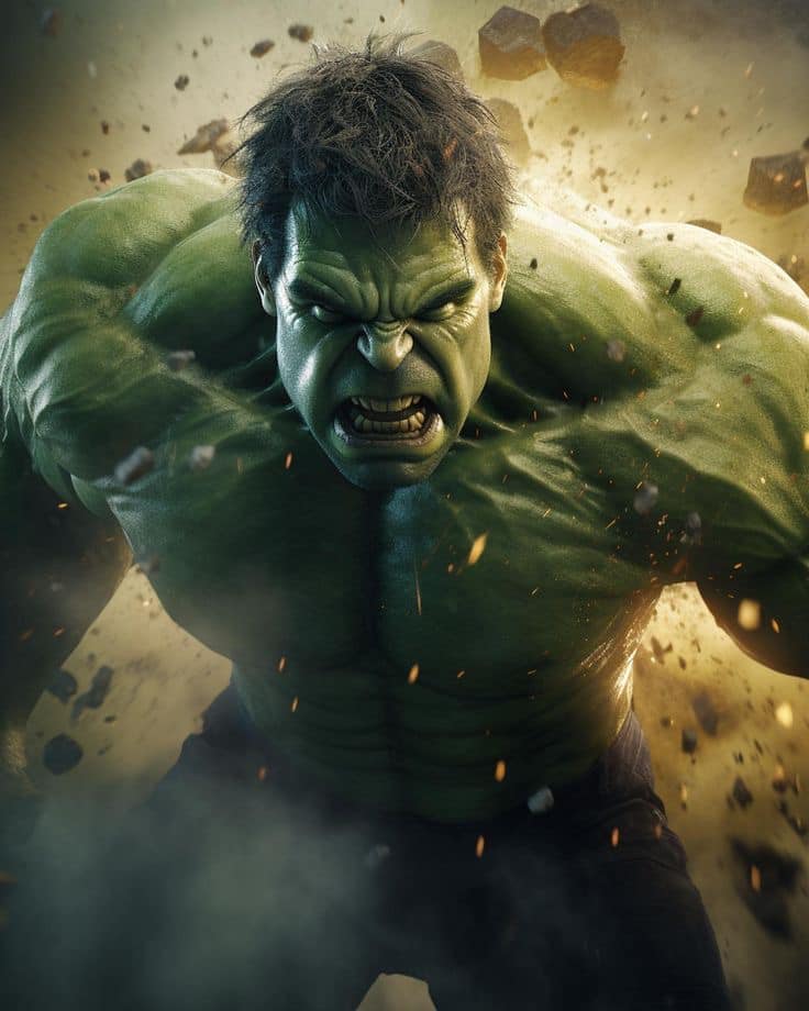 Hulk Action Scene (2) Print Poster