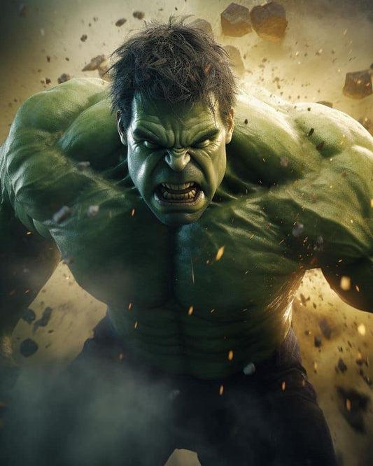 Hulk Action Scene (2) Print Poster