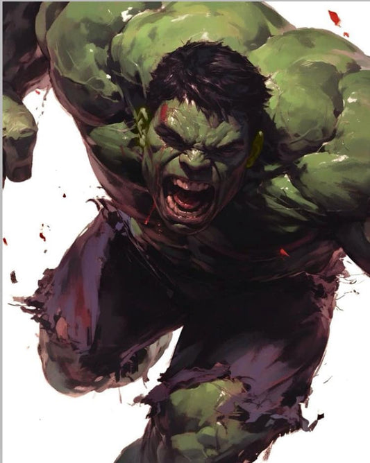 Hulk Anger Action Print Poster