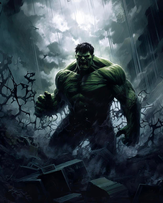 Hulk Anger Destruction Print Poster