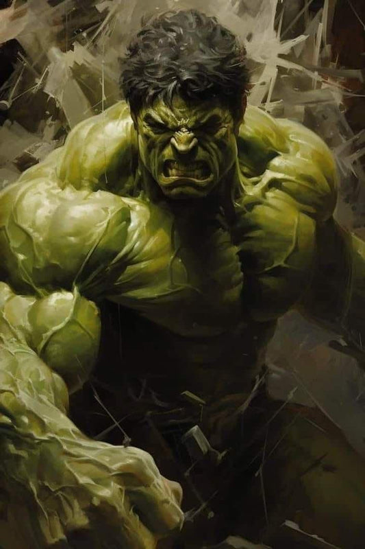 Hulk Anger Illustration Print Poster