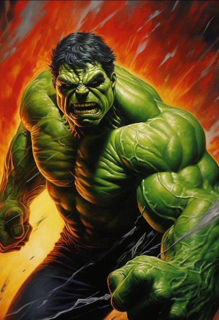Hulk Anger Illustration (2) Print Poster