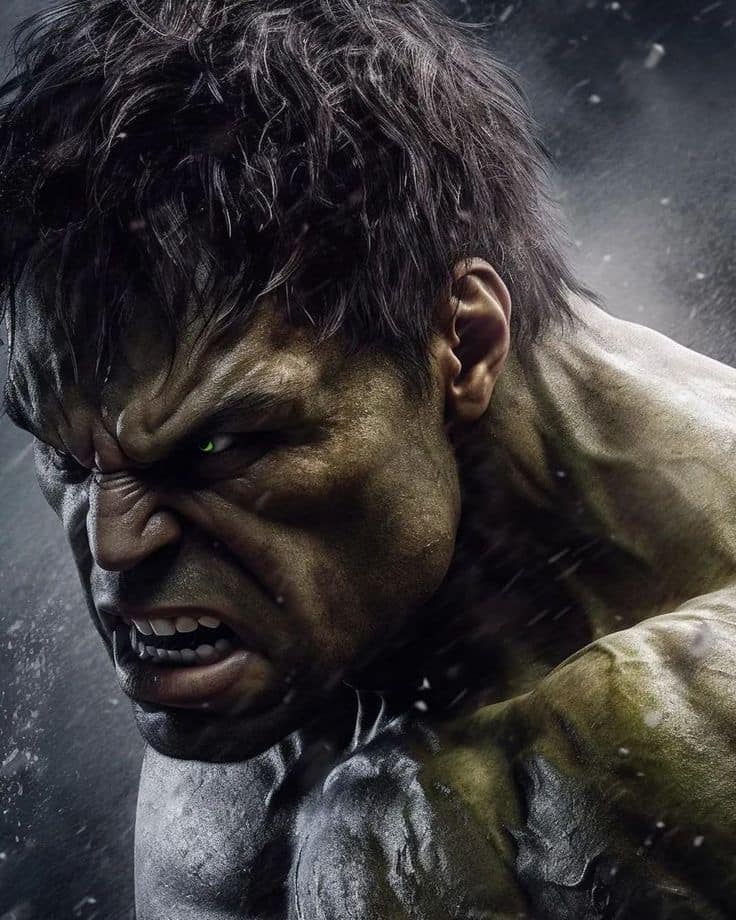 Hulk Anger Portrait Print Poster