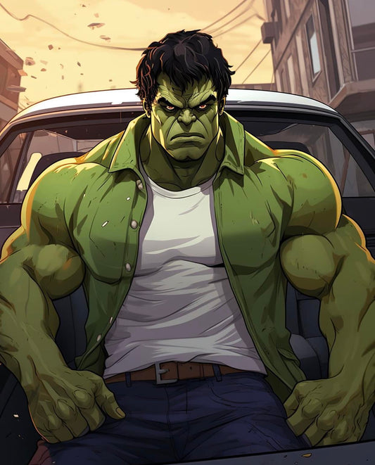 Hulk Animated Portrait Print Poster