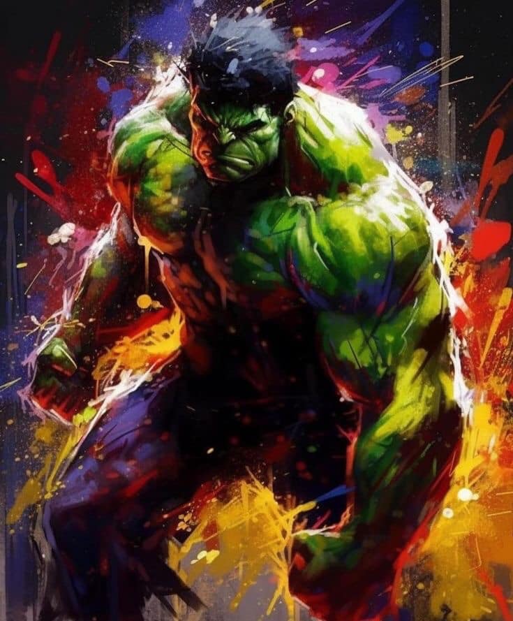 Hulk Artistic Portrait Print Poster