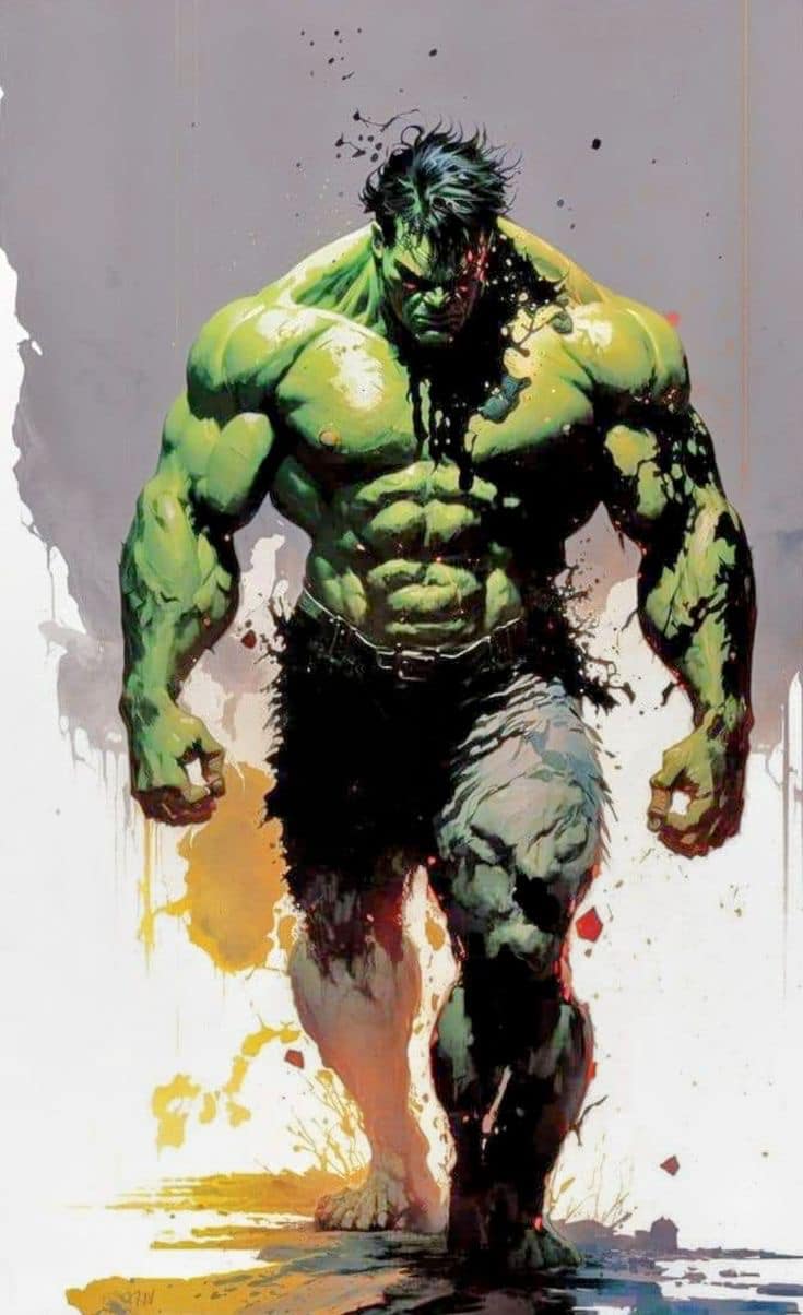 Hulk Artistic Portrait (2) Print Poster