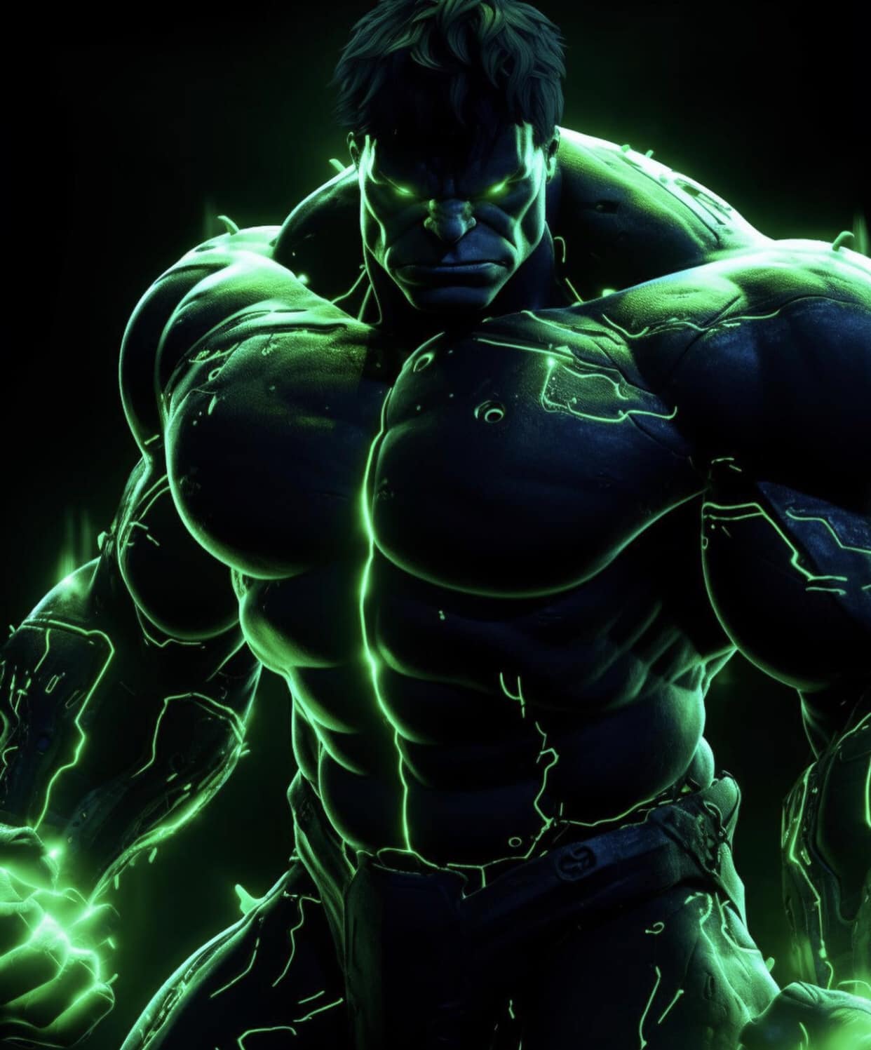 Hulk Artwork Glowing Print Poster