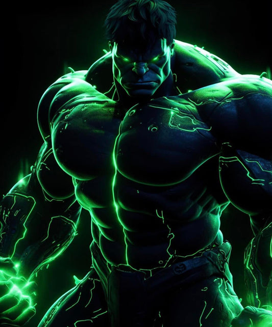 Hulk Artwork Glowing Print Poster