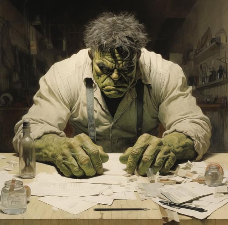 Hulk At Work Print Poster