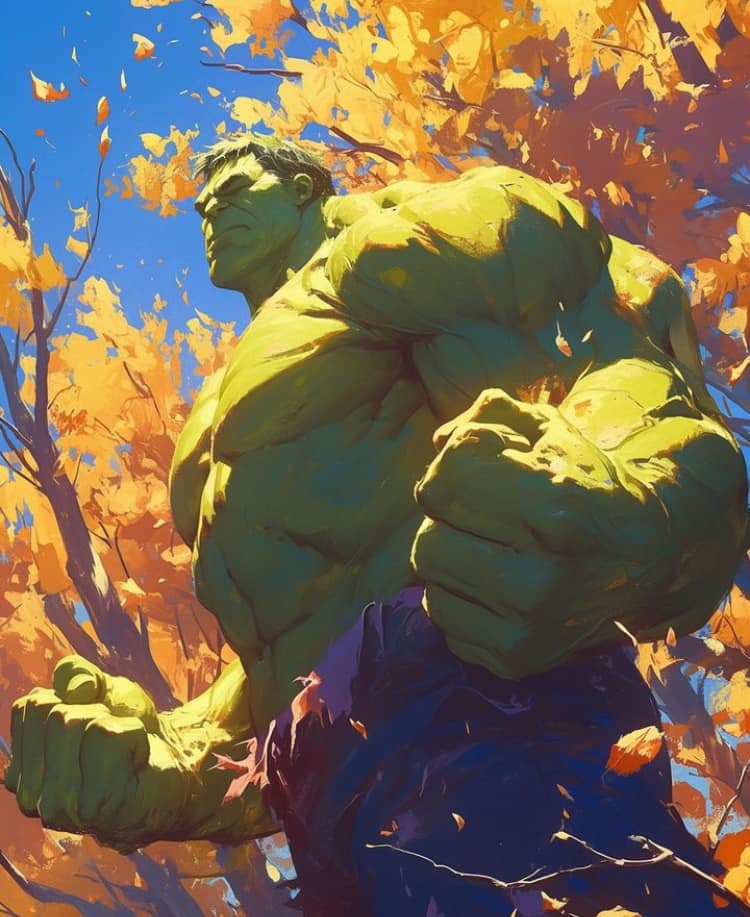 Hulk Autumn Forest Print Poster