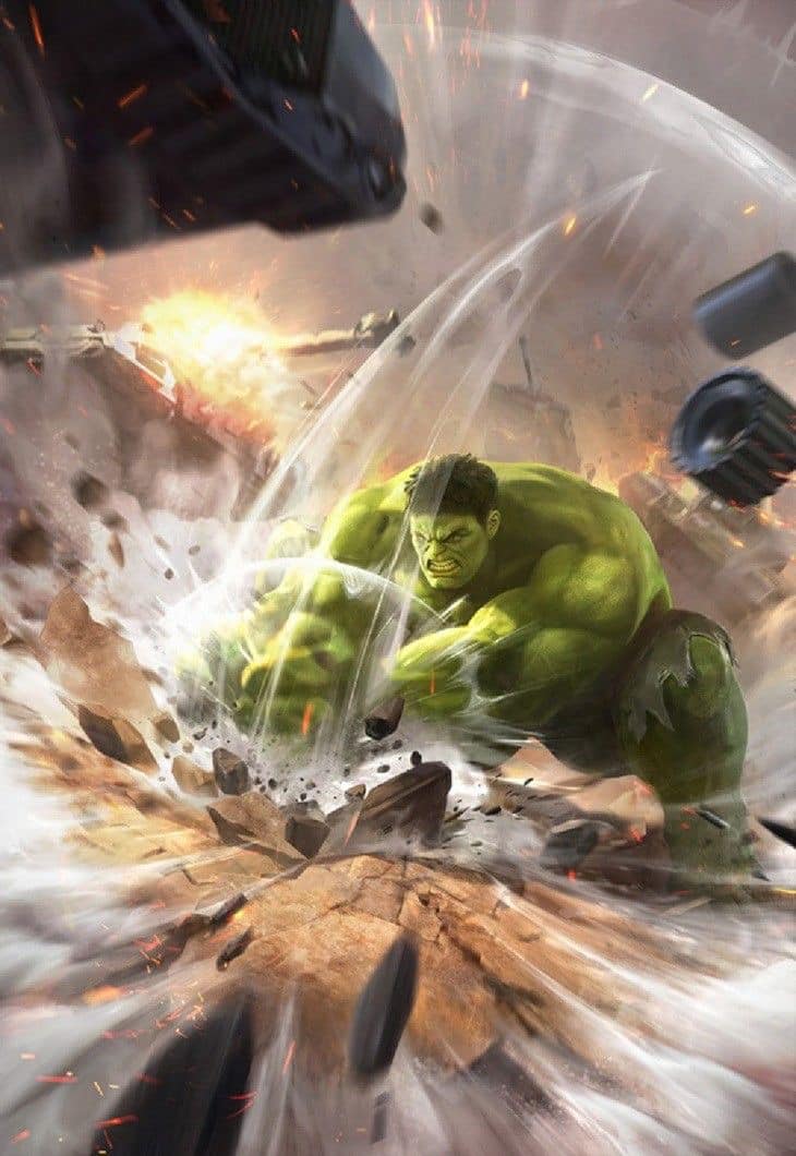 Hulk Battle Eruption Print Poster