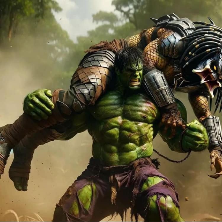 Hulk Battle Scenario Print Poster