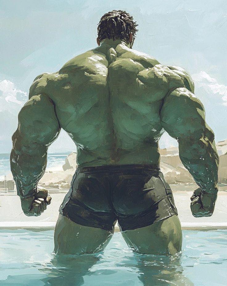 Hulk Beach View Print Poster