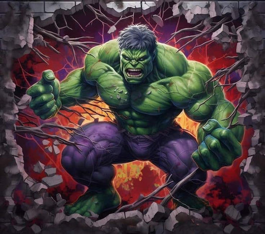 Hulk Breaking Wall Art (2) Print Poster