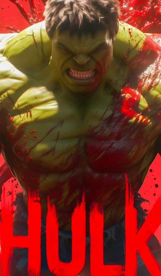 Hulk Character Action Print Poster