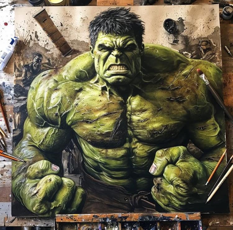 Hulk Character Artwork (2) Jigsaw Puzzle