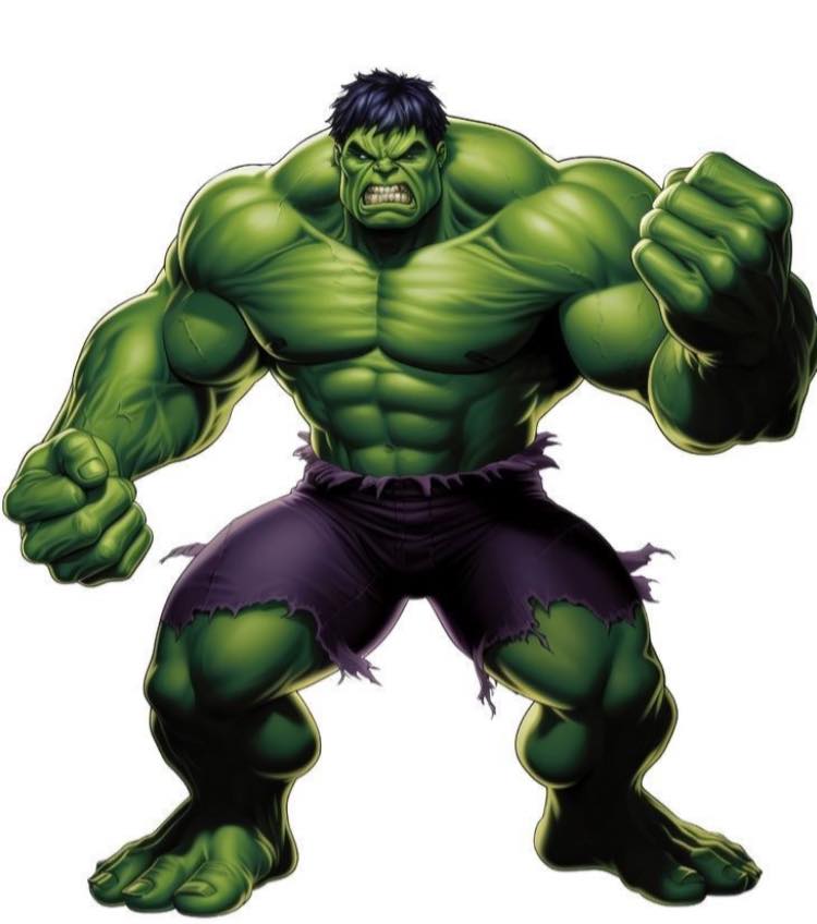 Hulk Character Illustration (3) Print Poster