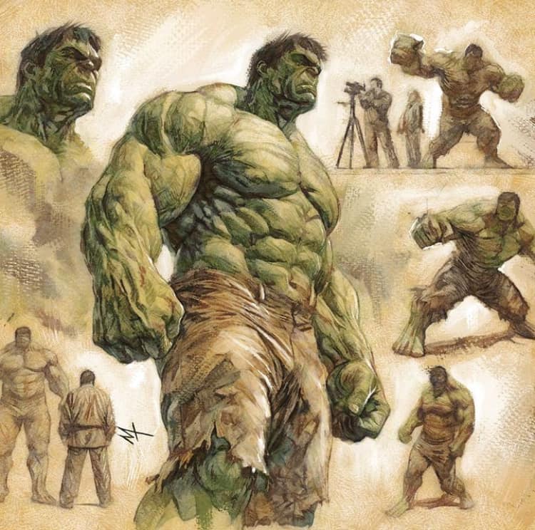 Hulk Character Sketches Print Poster
