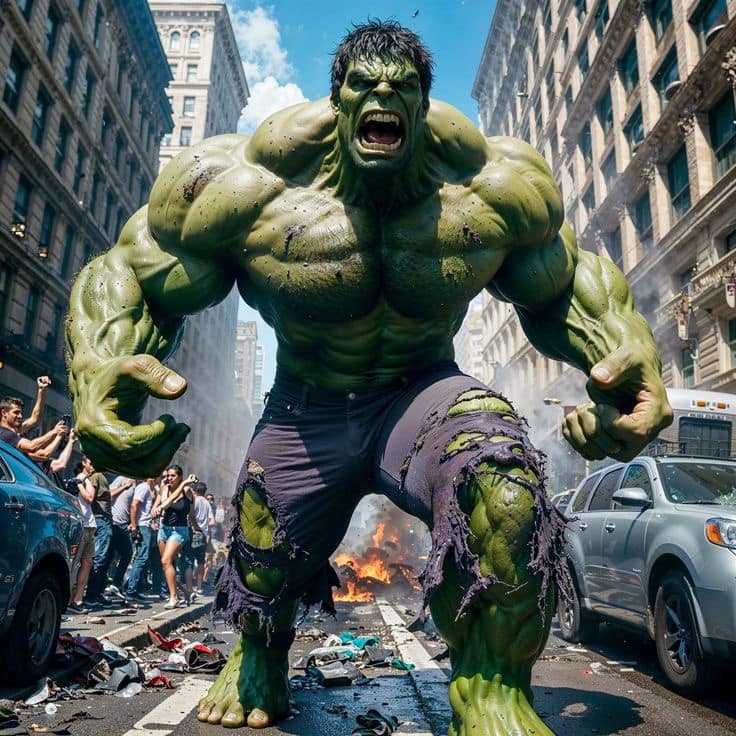 Hulk City Chaos Print Poster