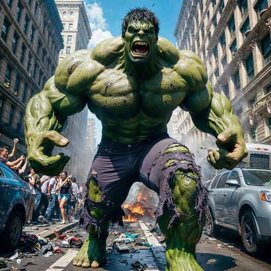 Hulk City Chaos Print Poster