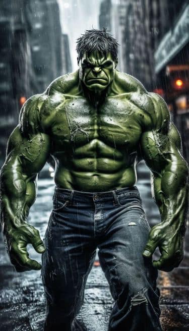 Hulk Cityscape Urban Portrait Print Poster