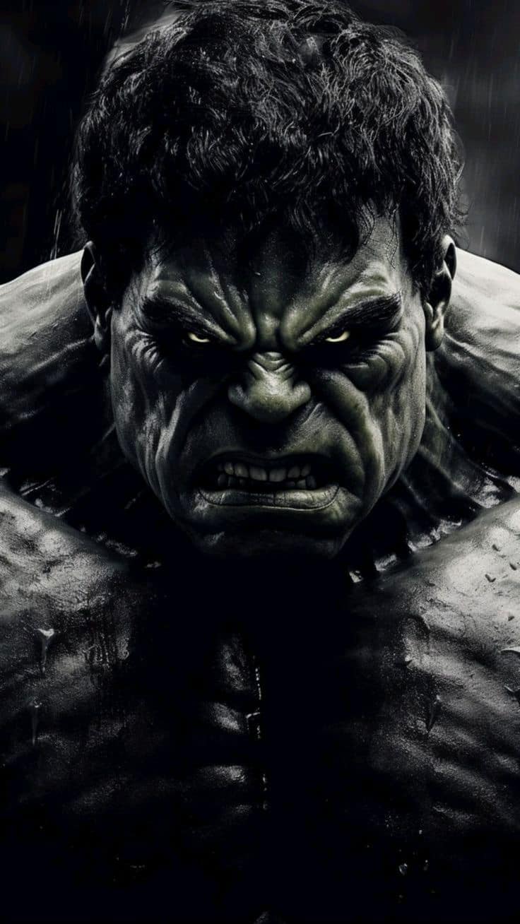 Hulk Close Up Angry Expression Print Poster