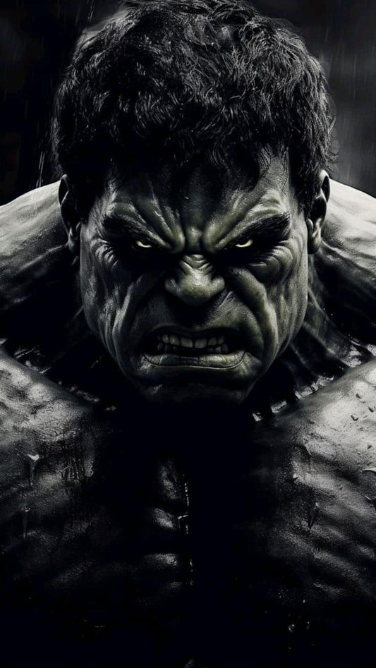Hulk Close Up Angry Expression Print Poster