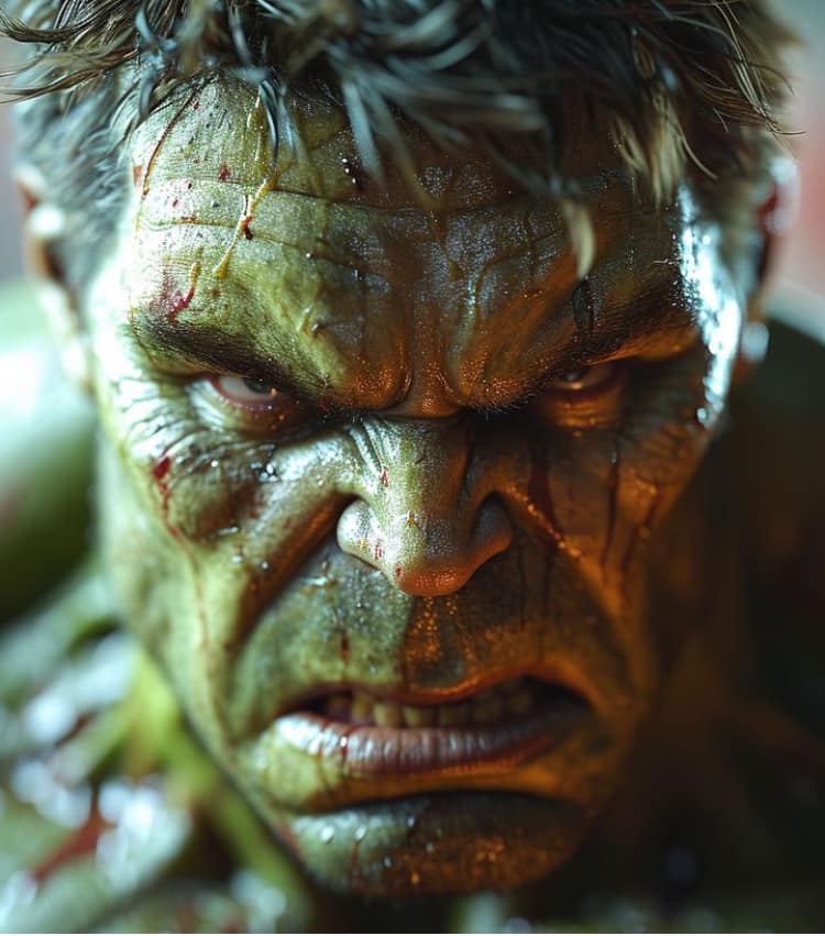 Hulk Closeup Expression Jigsaw Puzzle