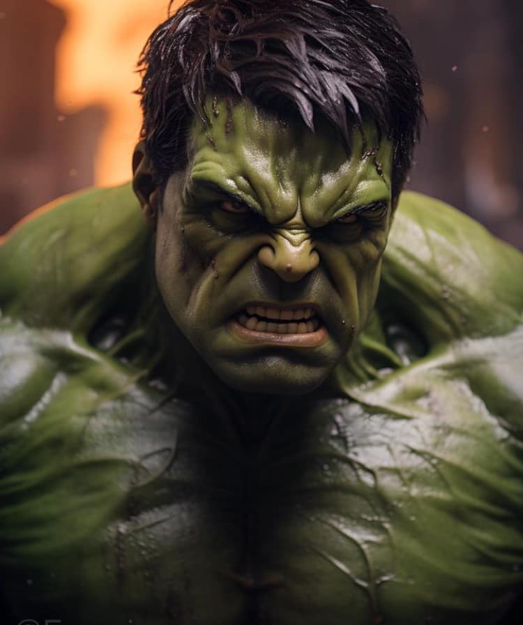Hulk Closeup Portrait Jigsaw Puzzle