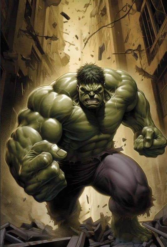 Hulk Destroying Cityscape (2) Print Poster