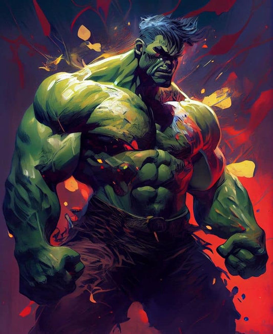 Hulk Digital Art Print Poster
